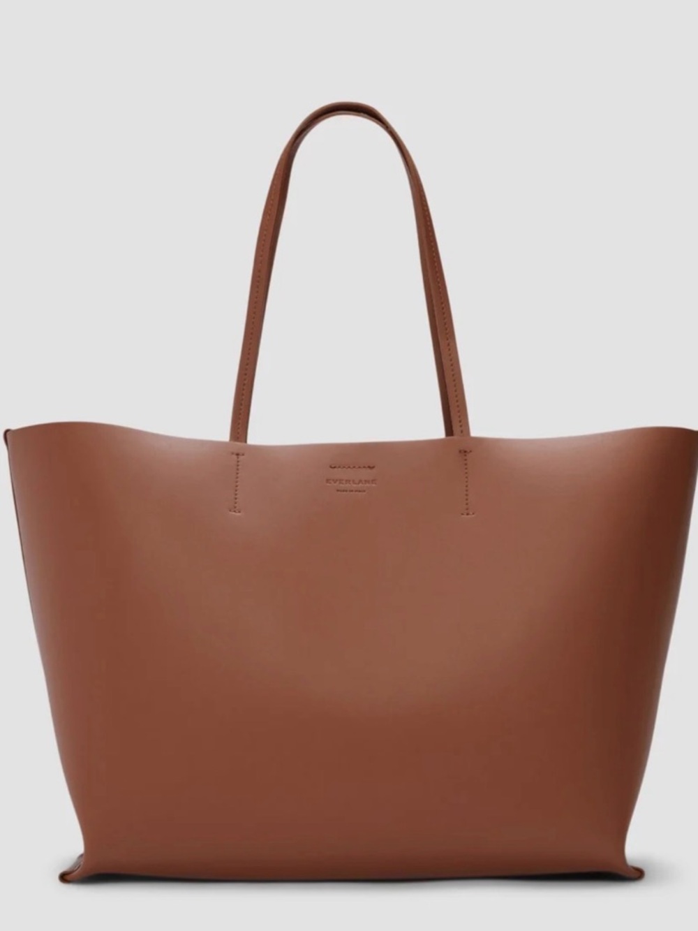 Everlane Leather Tote in Chestnut Brown